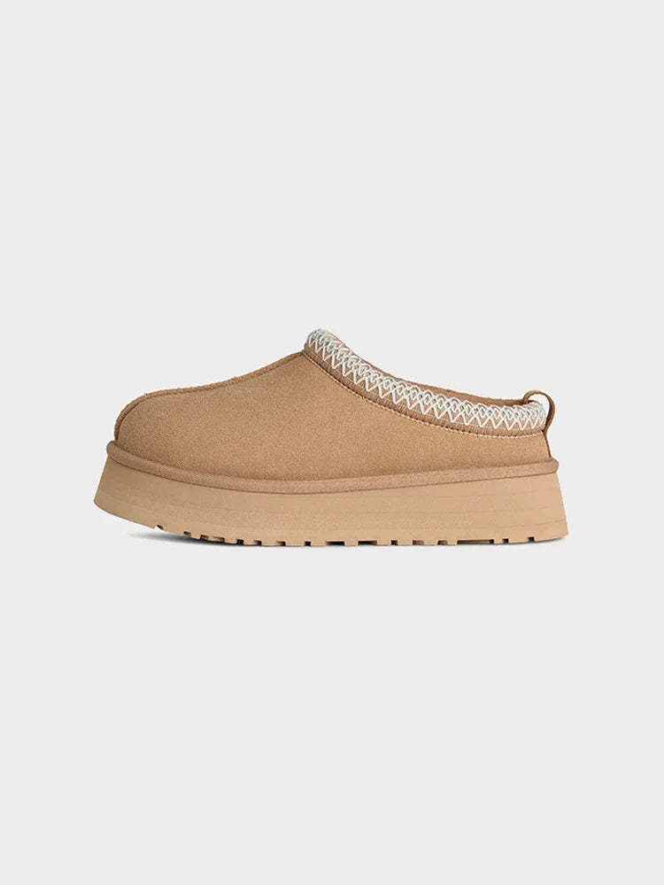 Women's Braided Leather Outdoor Suede Slippers