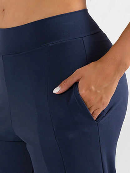 High Waisted Split Hem Wide Leg Yoga Pants