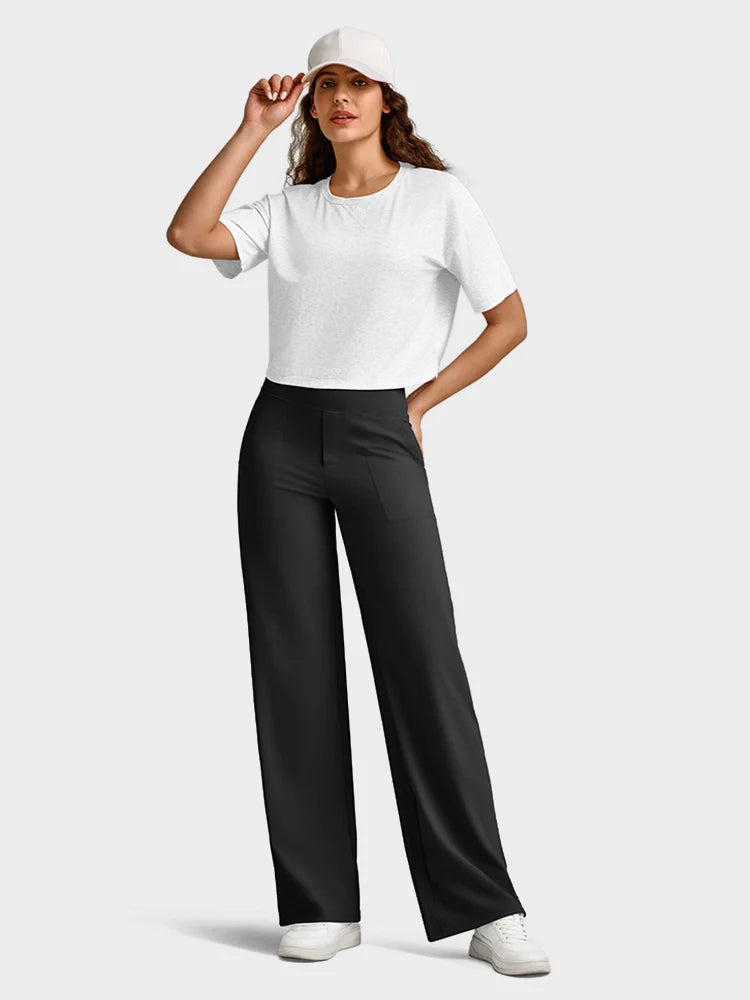 Loose High-Waist Business Casual Pants