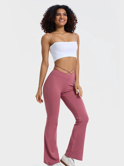 Arivelle High-Stretch V-Waist Tie Leggings