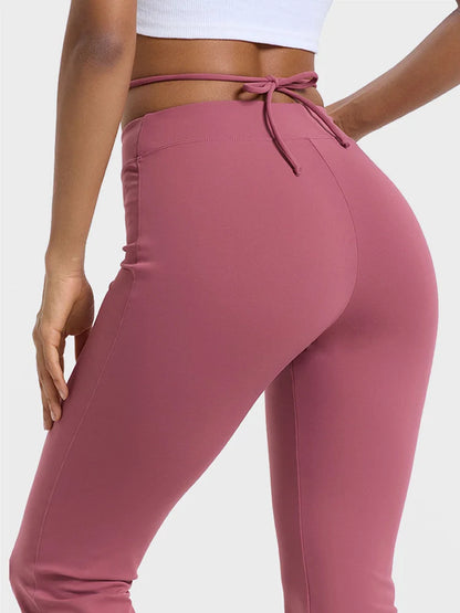 Arivelle High-Stretch V-Waist Tie Leggings