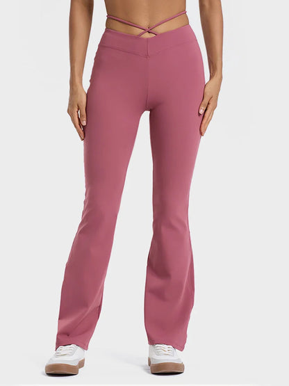 Arivelle High-Stretch V-Waist Tie Leggings