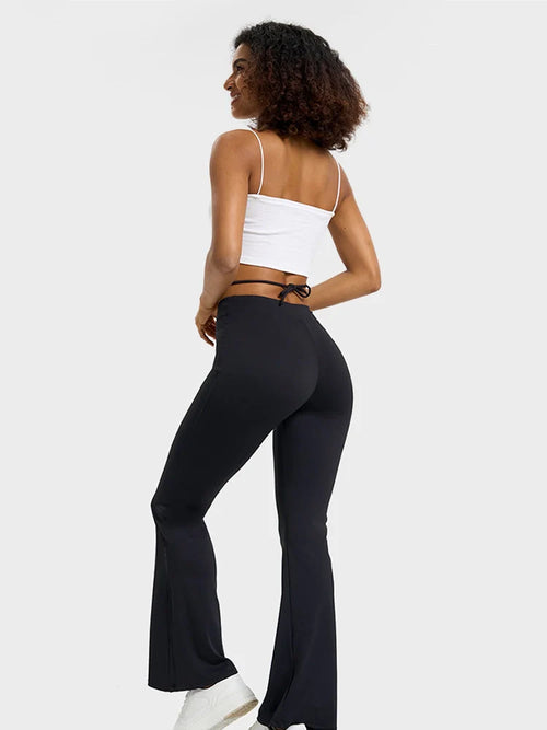 Arivelle High-Stretch V-Waist Tie Leggings