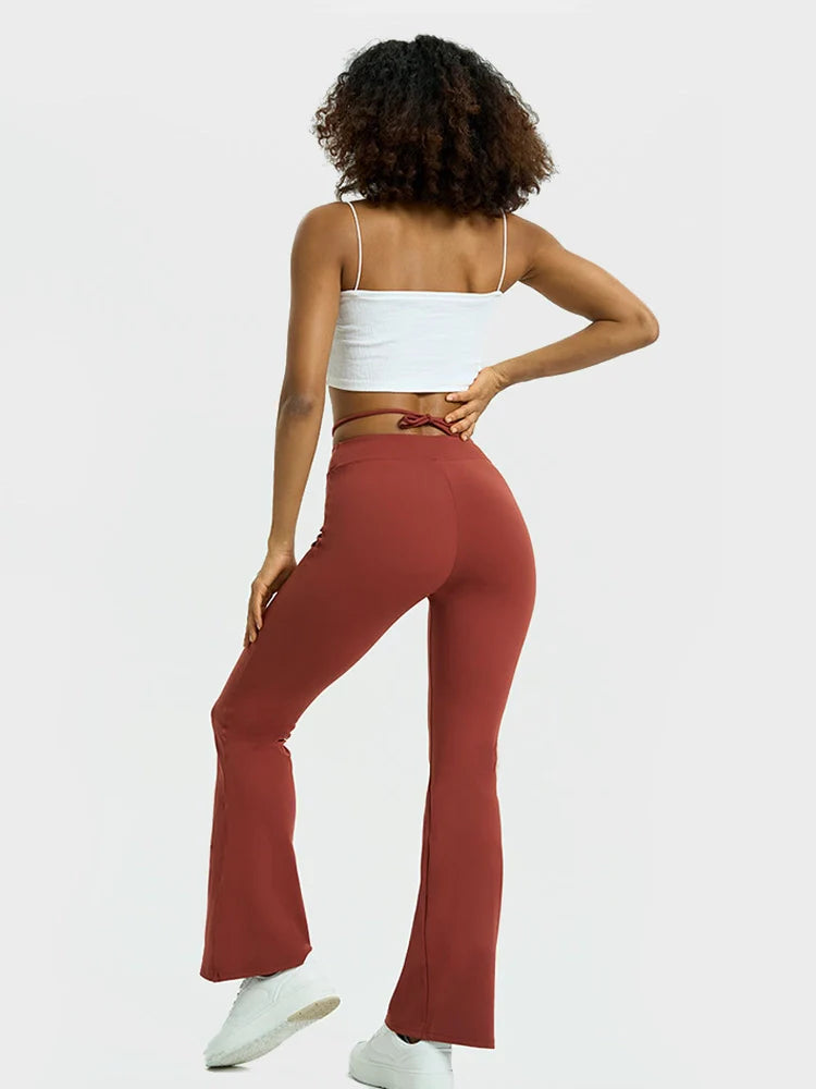 Arivelle High-Stretch V-Waist Tie Leggings