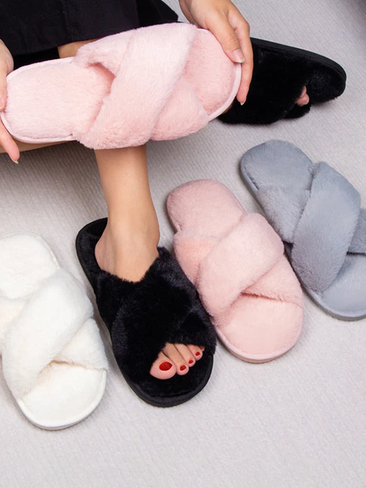 Women's Fuzzy Fluffy House Slippers