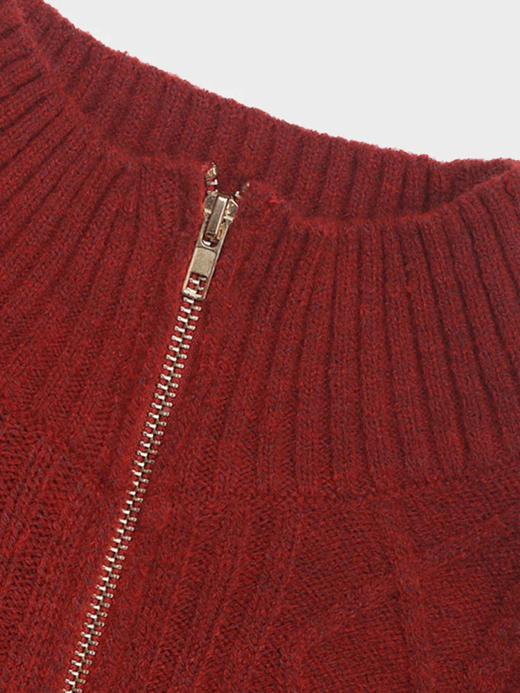 Women V Neck Knit Mini Fall Sweater Dresses