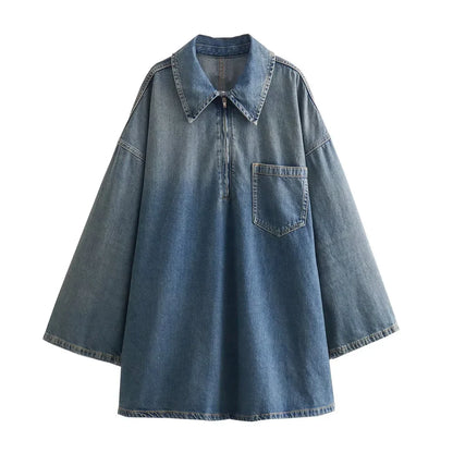 Women's A-Line Denim Dress
